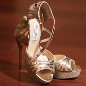 Jimmy Choo Gold Pumps